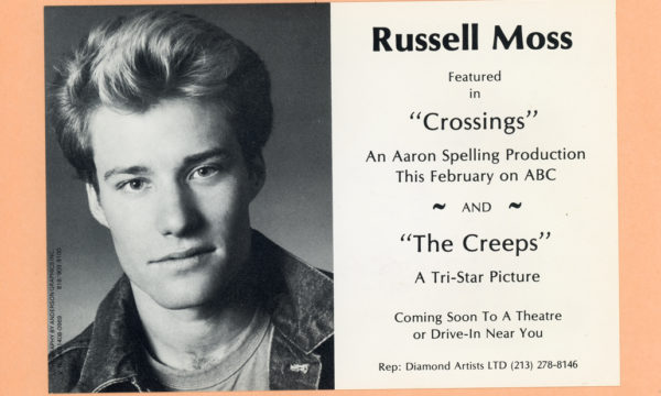 Promotional card for actor Russell Moss